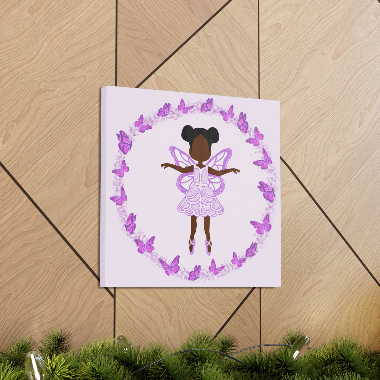 Purple Fairy Ballerina Canvas Art