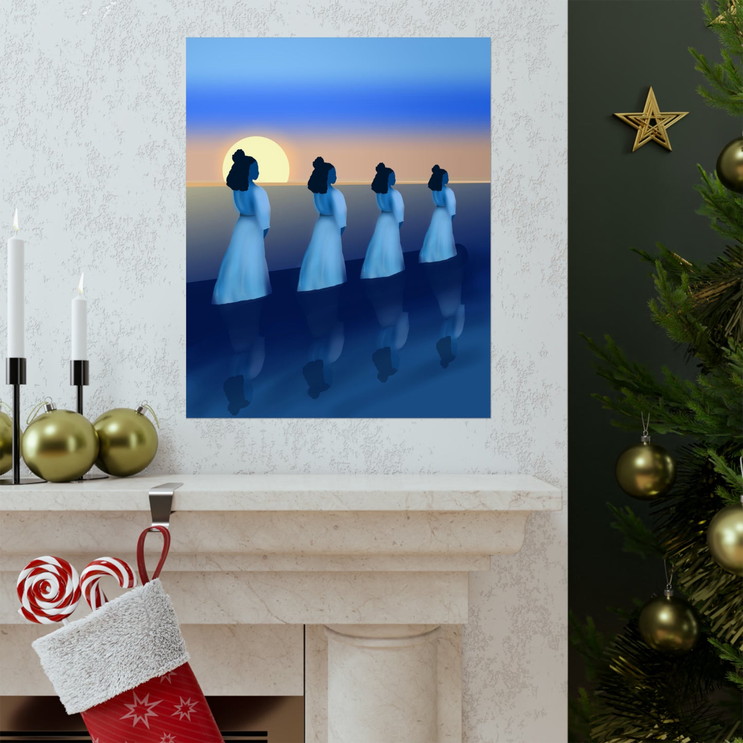 Blue Waders Art Print