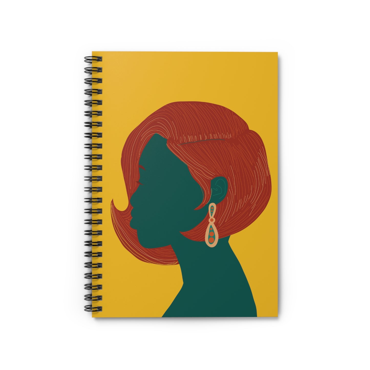 Swoop Bob Spiral Notebook - Ruled Line "Don't Touch My Hair Collection"