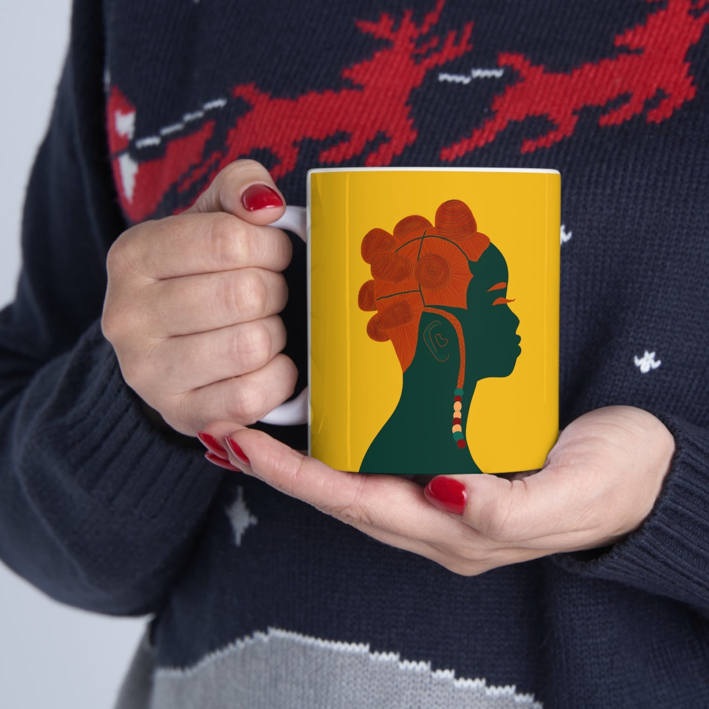 Bantu Knots Ceramic Mug (11oz)
