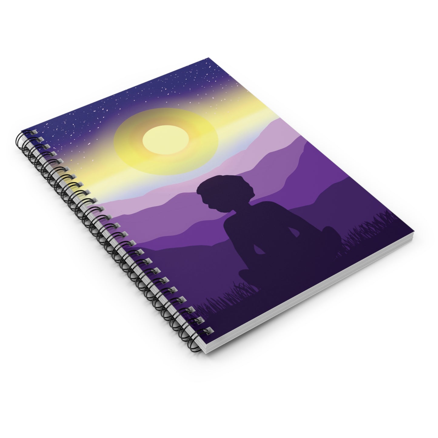 Purple Zen Spiral Notebook - Ruled Line