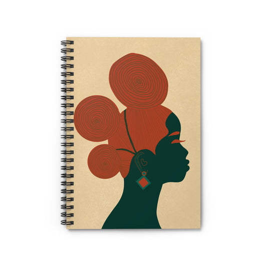 Three Buns Spiral Notebook - Ruled Line "Don't Touch My Hair Collection"