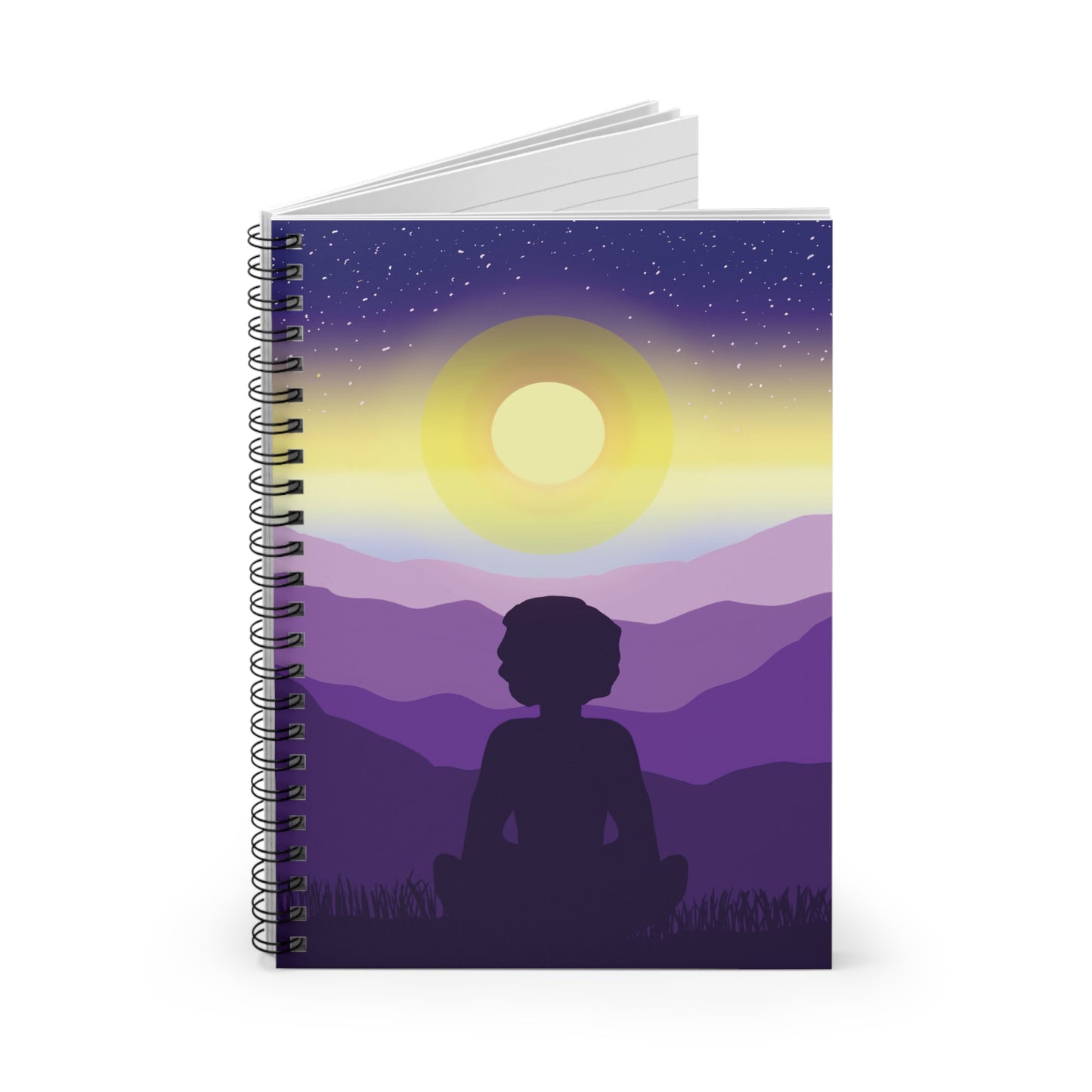 Purple Zen Spiral Notebook - Ruled Line