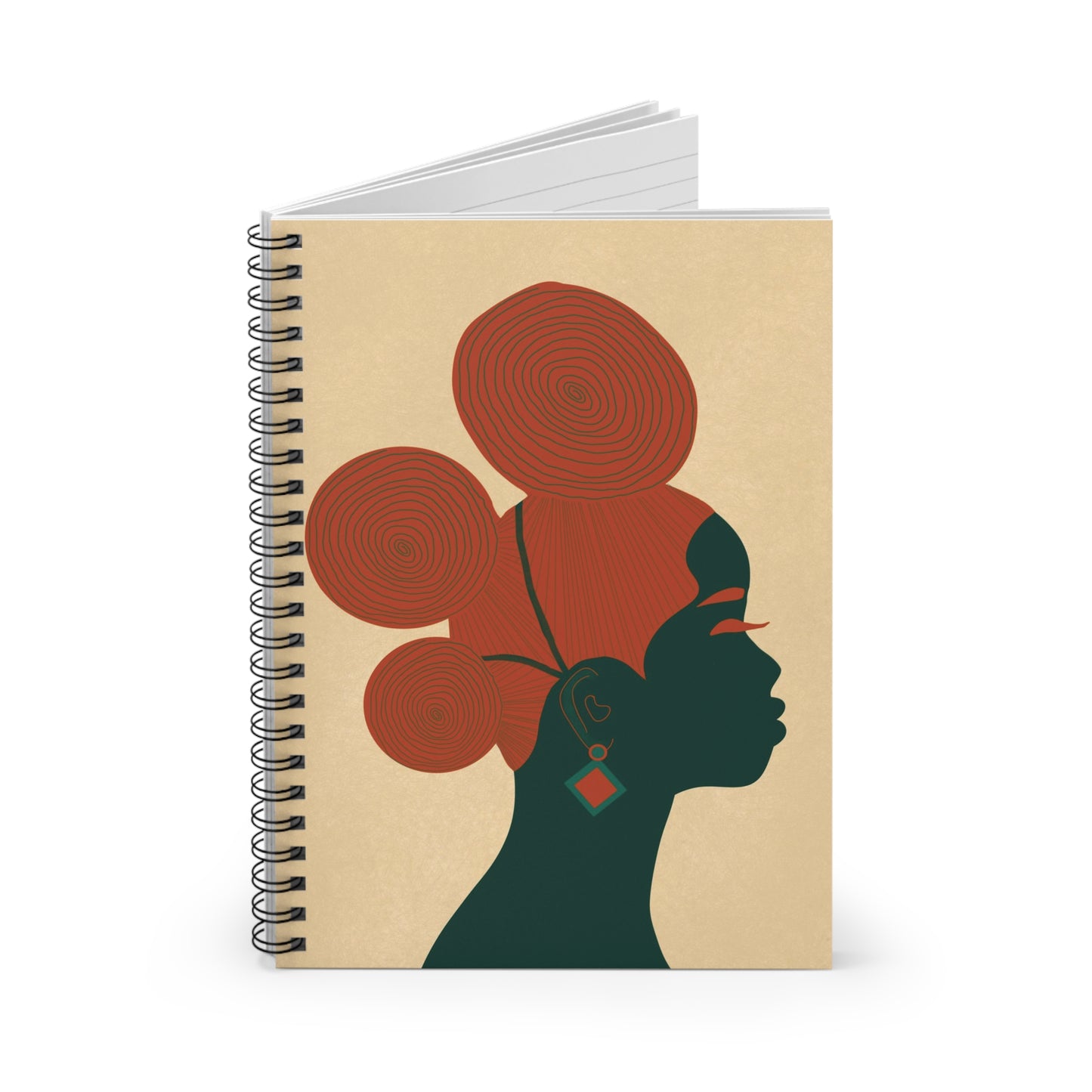 Three Buns Spiral Notebook - Ruled Line "Don't Touch My Hair Collection"