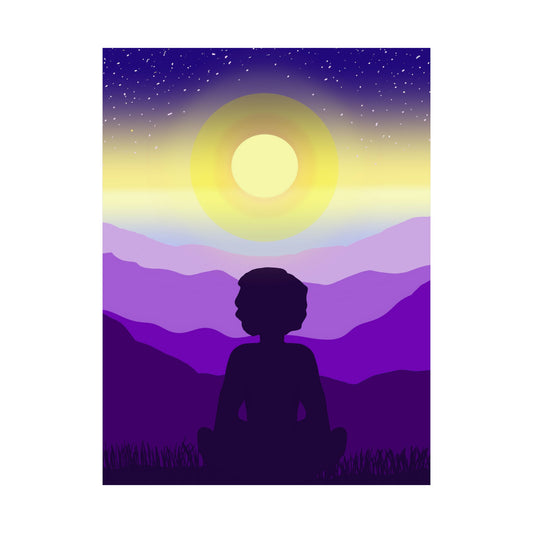 Purple Meditation Art Print
