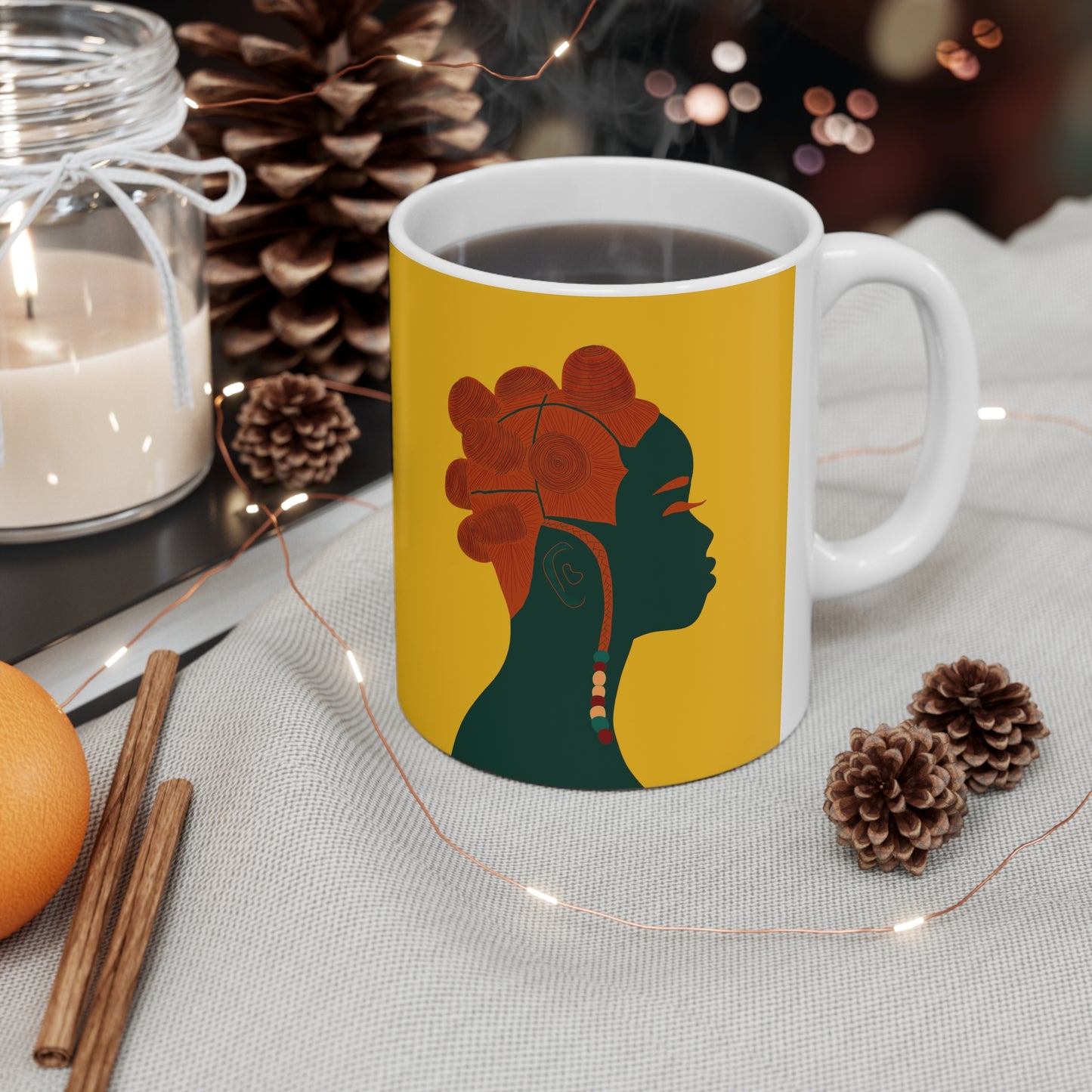 Bantu Knots Ceramic Mug (11oz)
