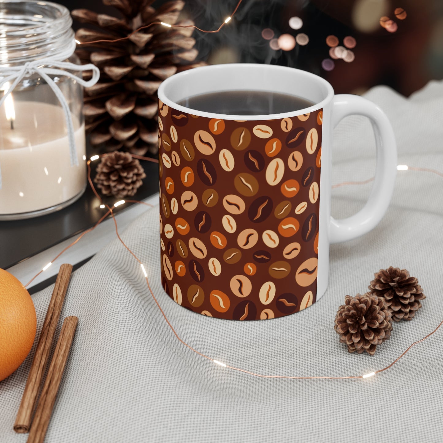 Coffee Bean Ceramic Mug (11oz)