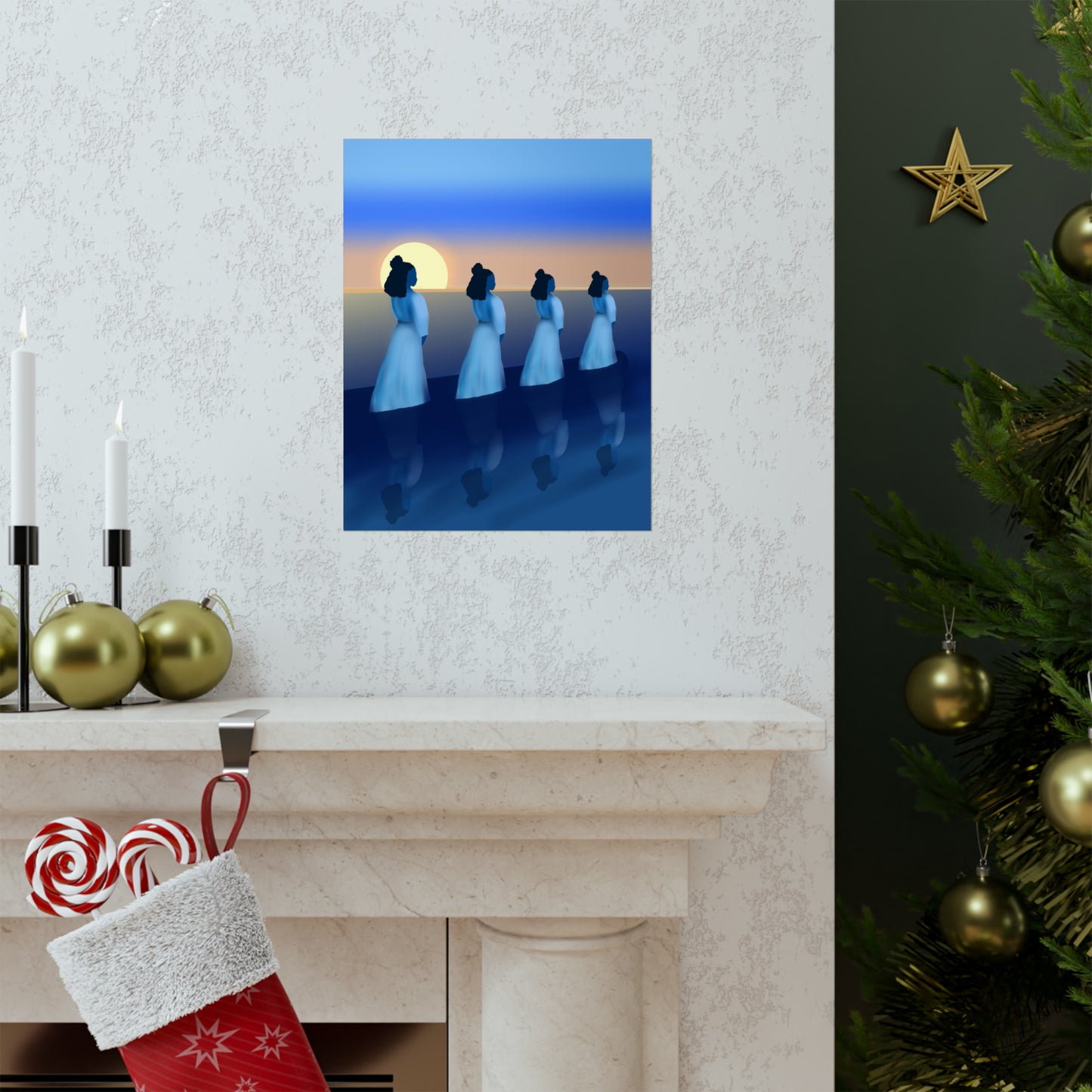Blue Waders Art Print