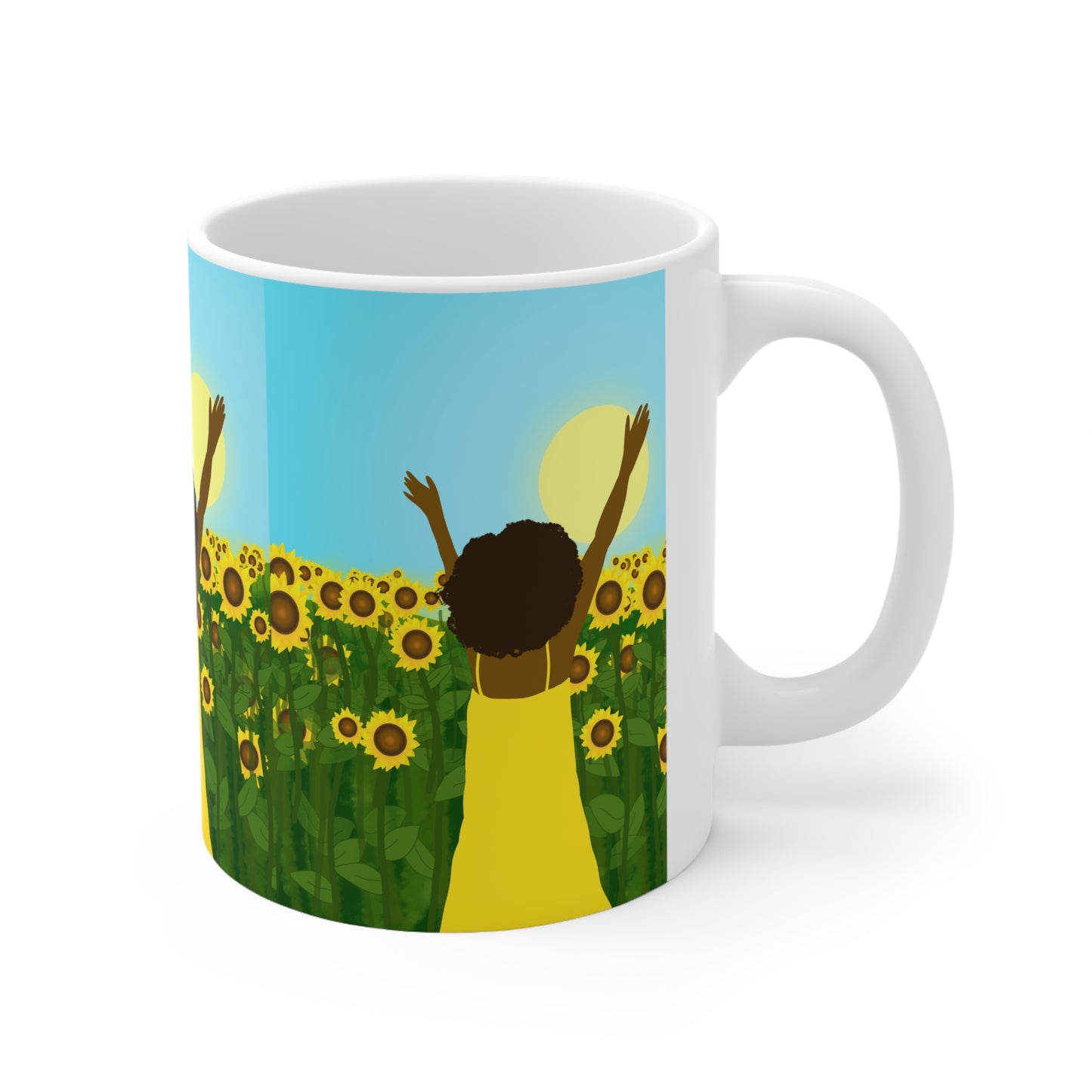 Yellow Sunshine Ceramic Mug (11oz)