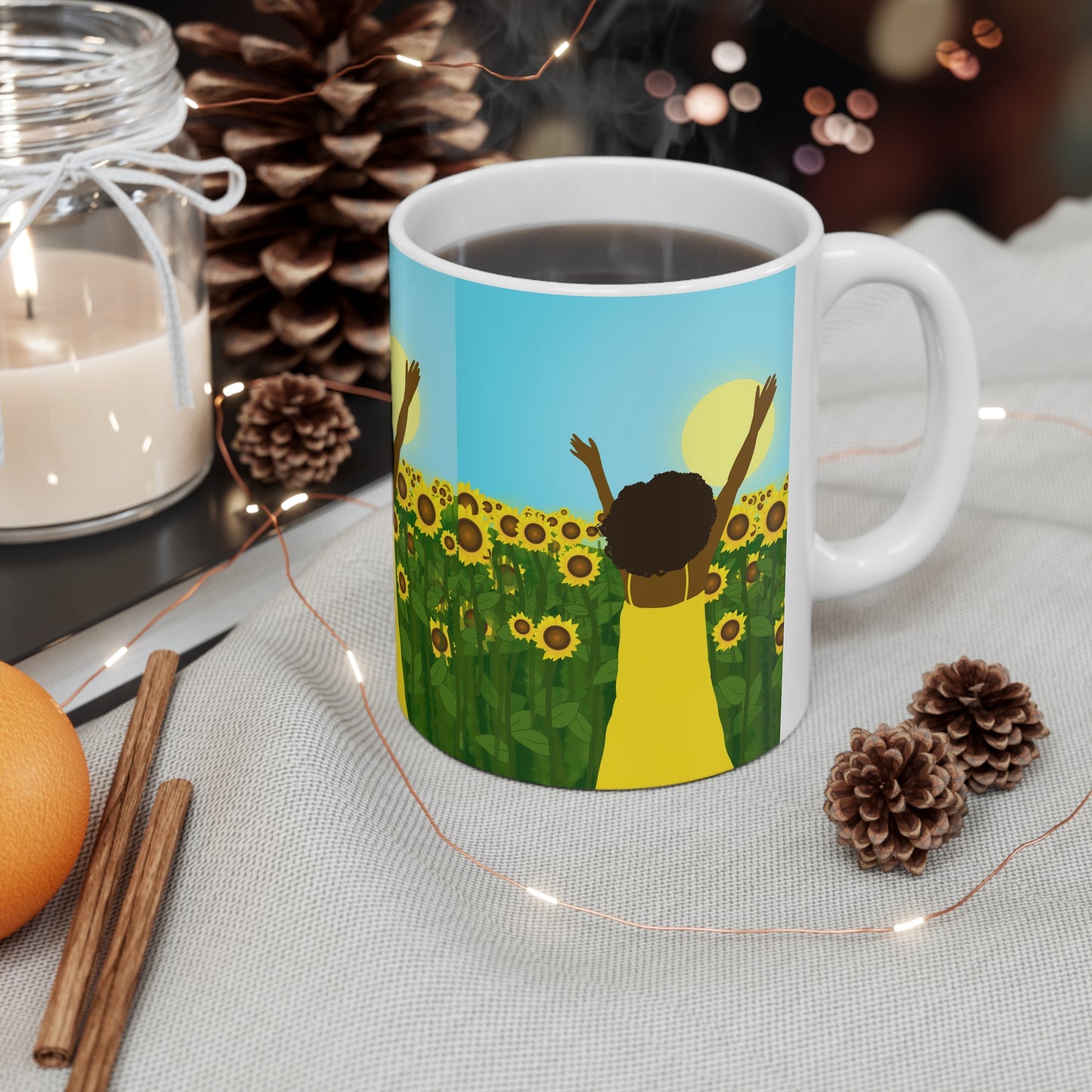 Yellow Sunshine Ceramic Mug (11oz)