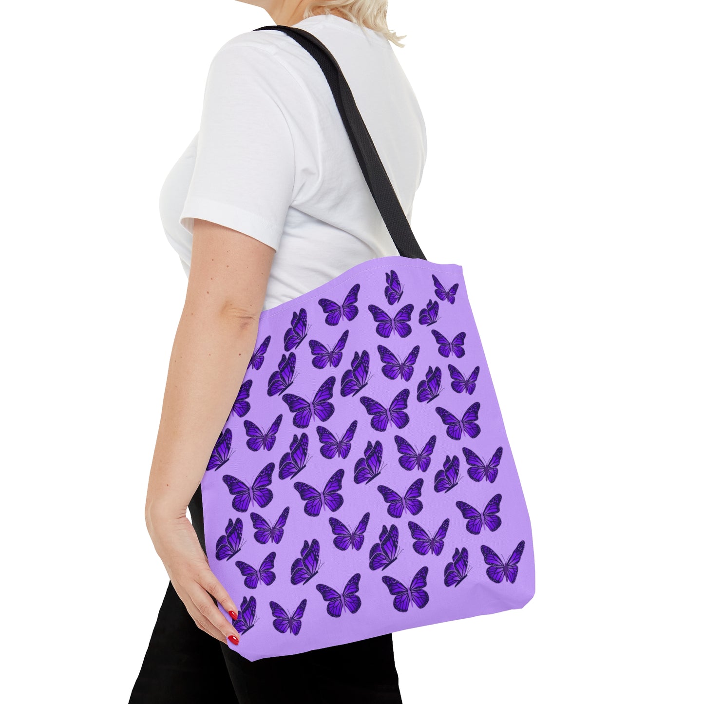Purple Butterfly Tote Bag