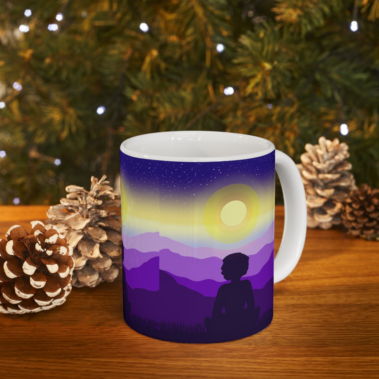 Purple Meditation Ceramic Mug (11oz)