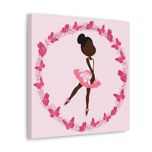 Pink Fairy Ballerina Canvas Art