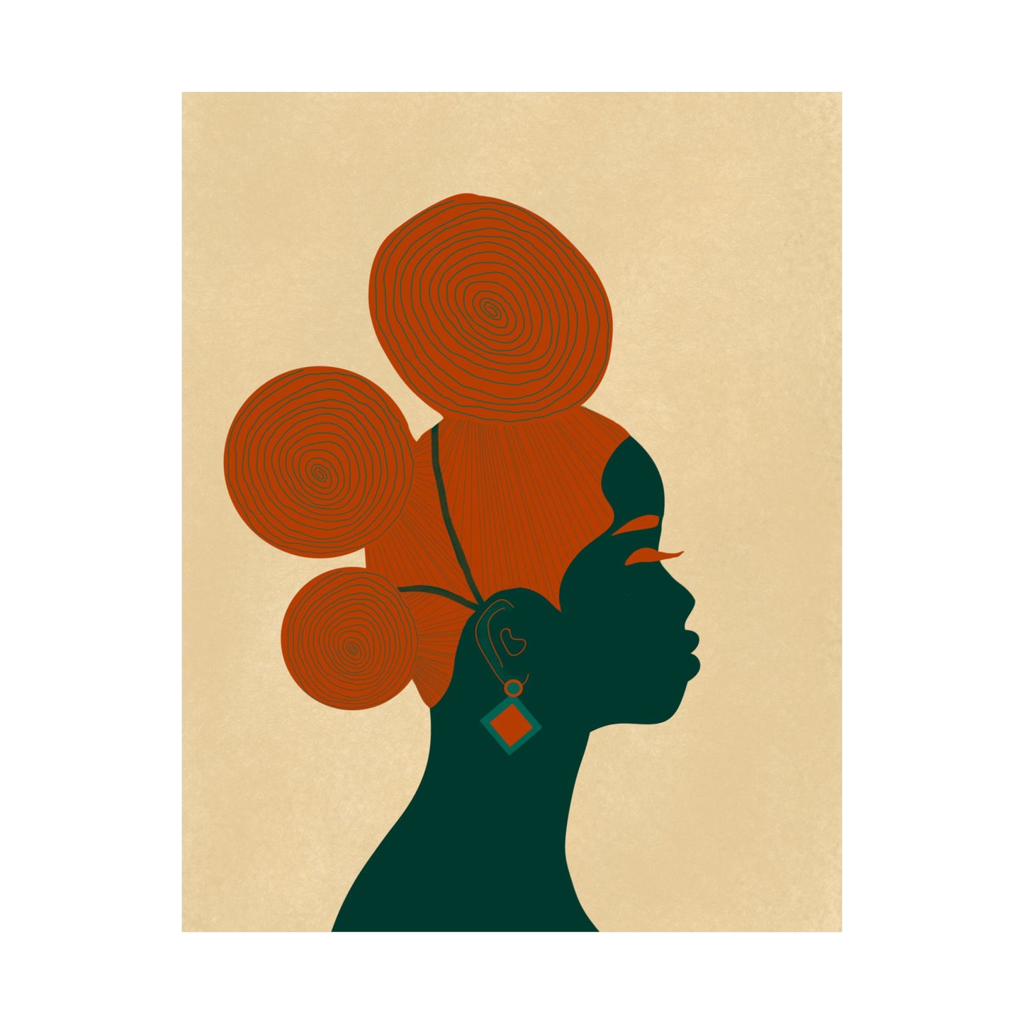 Three Buns Art Print (Don't Touch My Hair Collection)