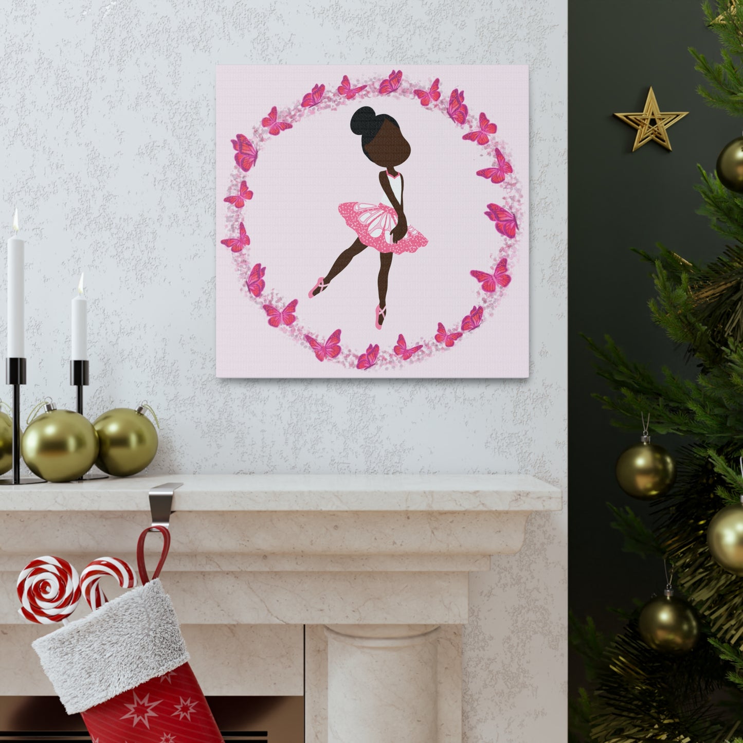 Pink Fairy Ballerina Canvas Art