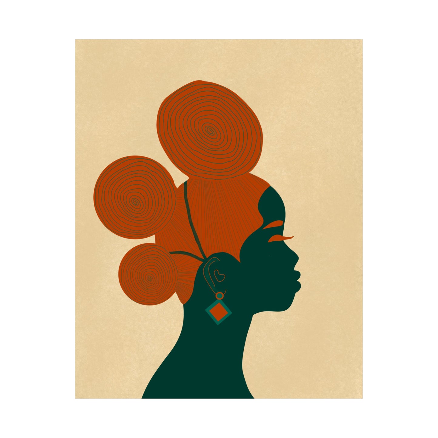 Three Buns Art Print (Don't Touch My Hair Collection)