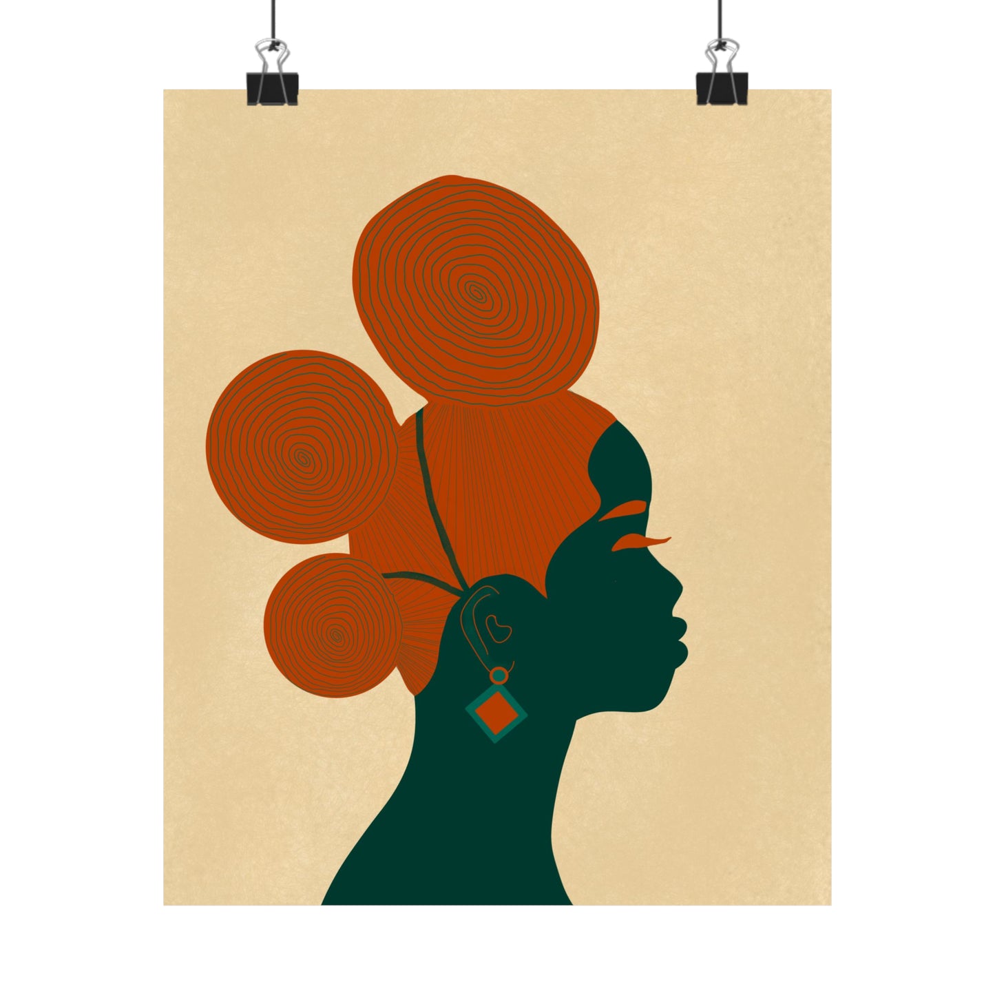 Three Buns Art Print (Don't Touch My Hair Collection)