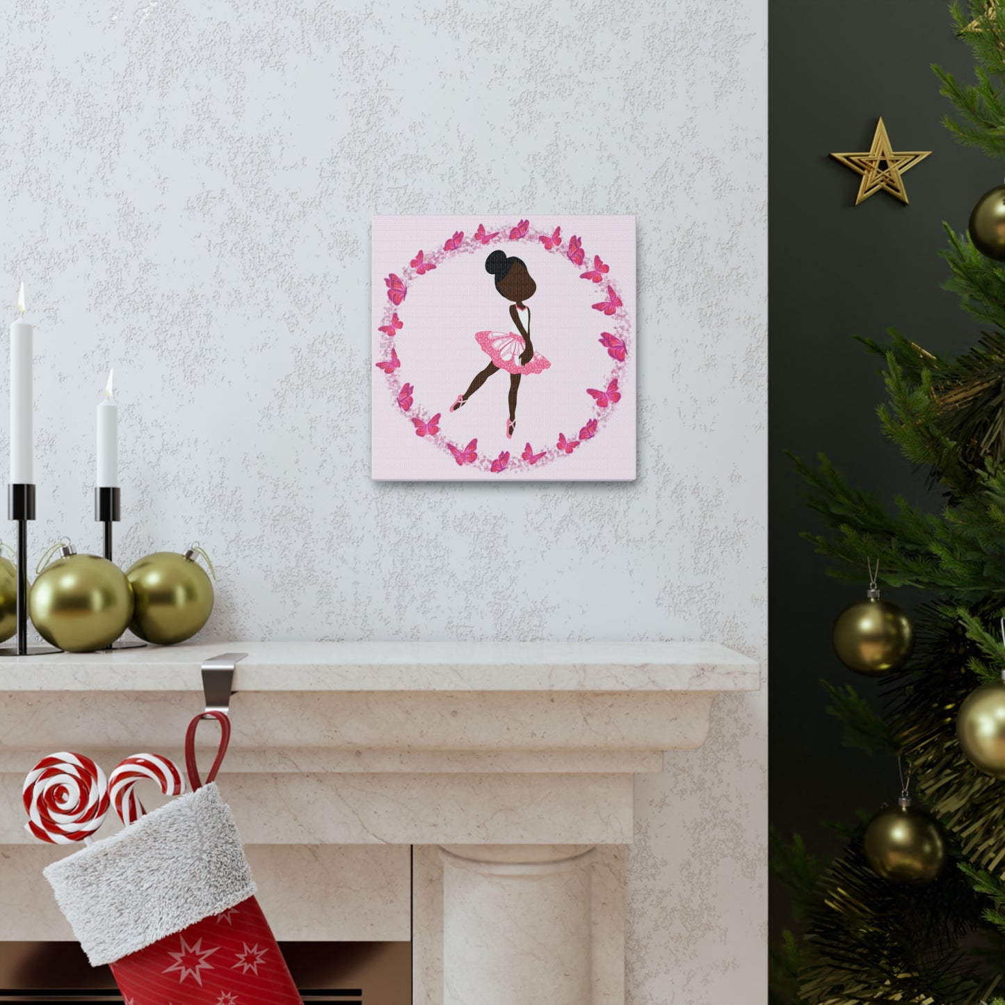 Pink Fairy Ballerina Canvas Art