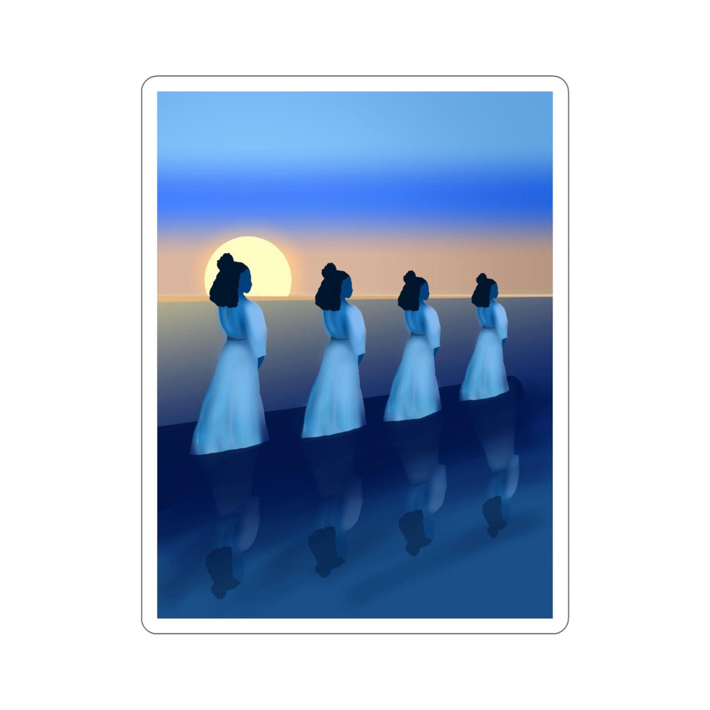 Blue Waders Kiss-Cut Sticker