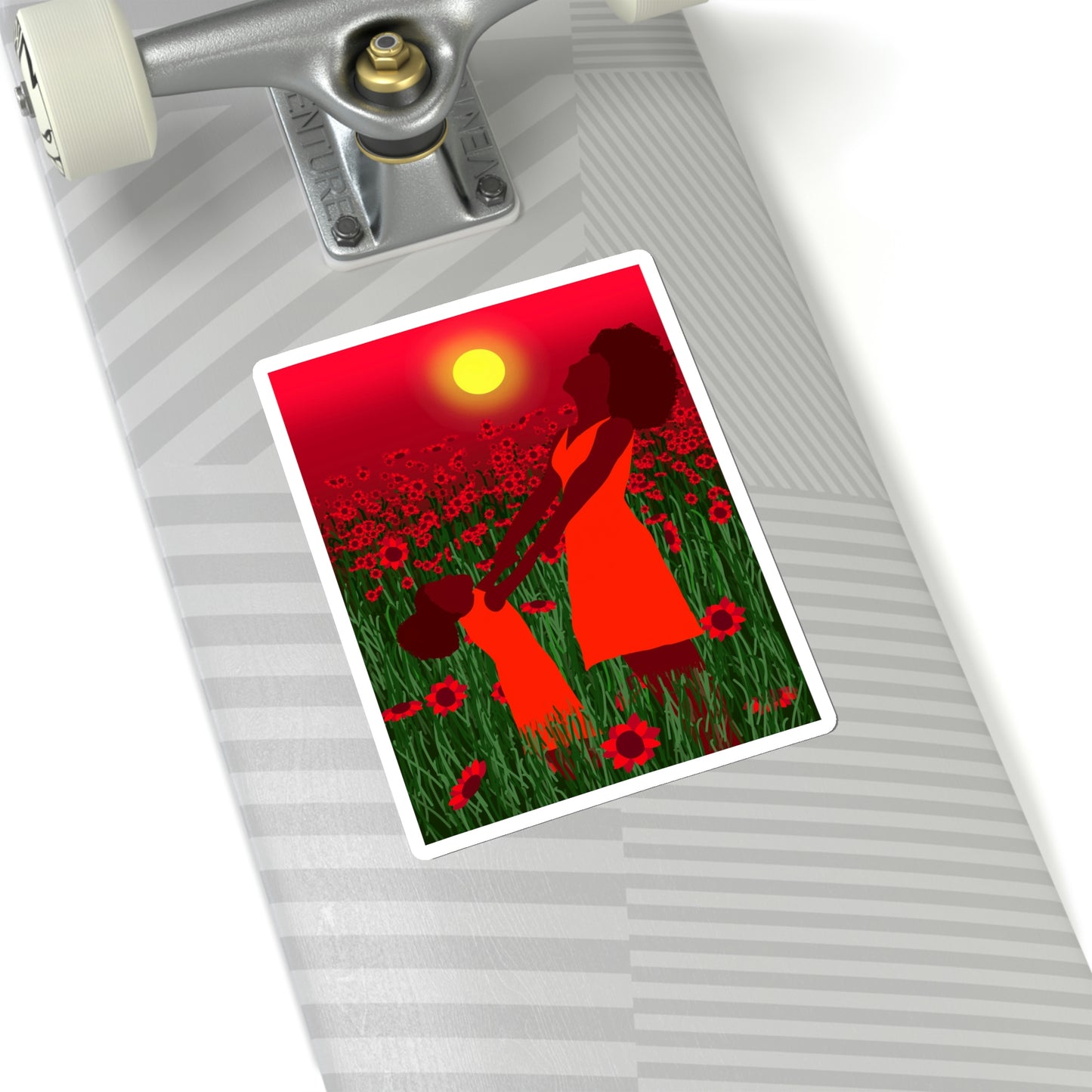Red Joy Kiss-Cut Sticker